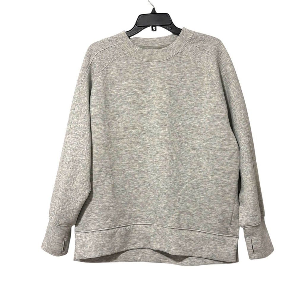 Abercrombie YPB neoKNIT Gray Pullover Sweatshirt With Pockets Size Medium Gym